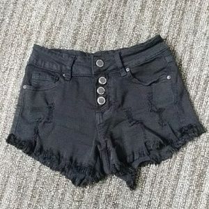 Angel Kiss: Black Short Shorts
